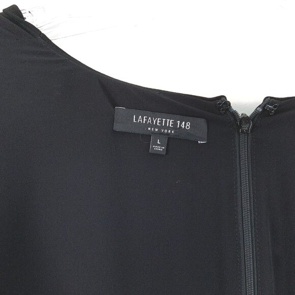 Lafayette 148 New York Holly Bell-Sleeve Shift Dress. - Picture 3 of 16